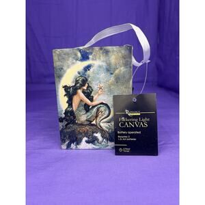 Enchanting Mermaid Flickering Light Canvas - Battery Operated Decor
